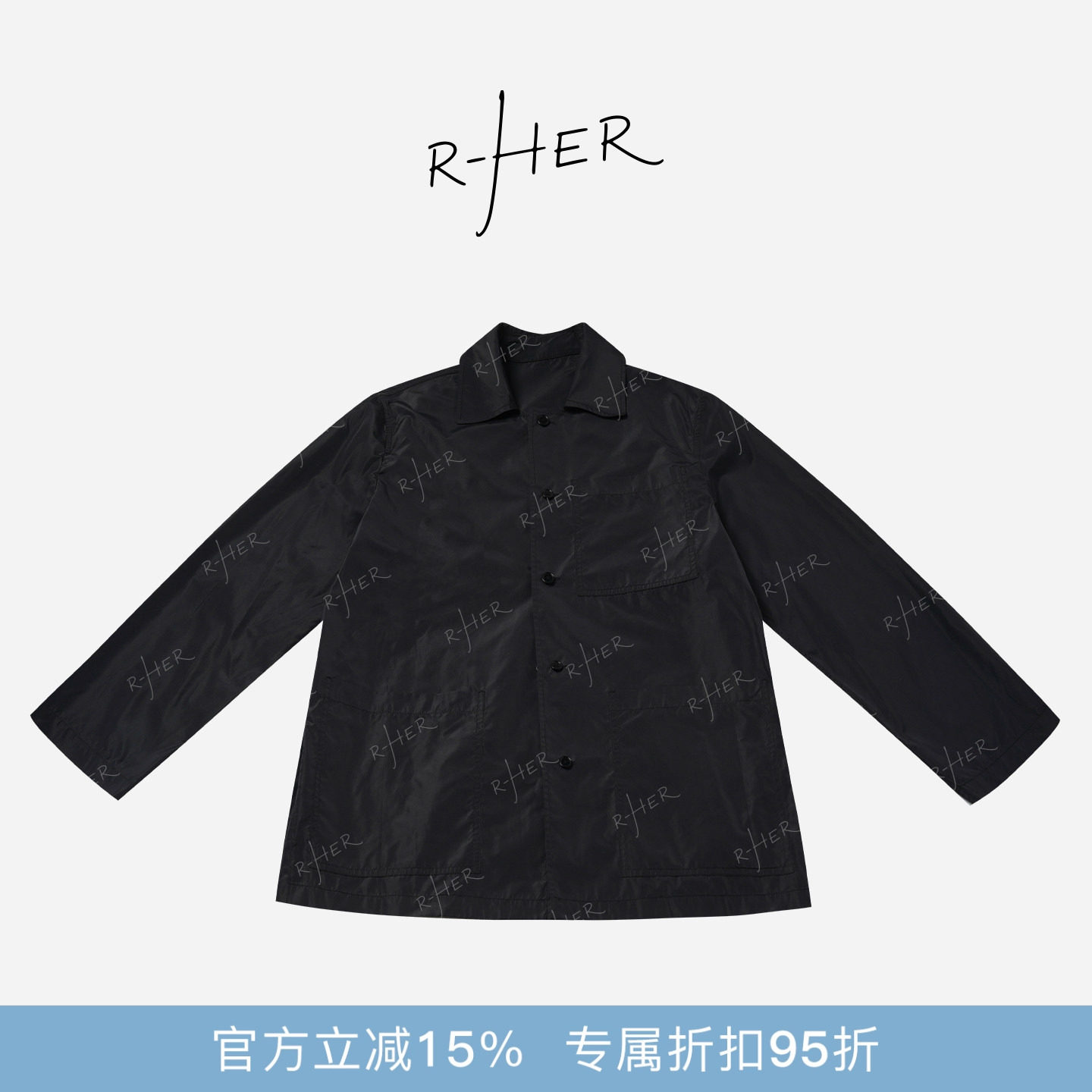 RHER STUDIO“廓摆辰风”春秋时尚简约百搭翻领中长款风衣外套WYY