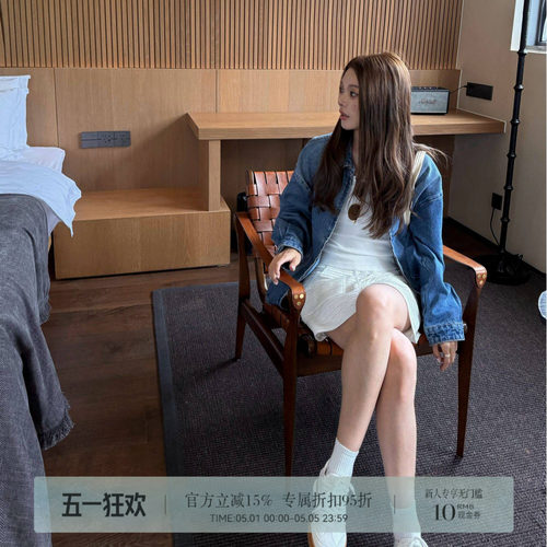 R-HER高腰针织常规款春夏季短裤女宽松百搭时尚