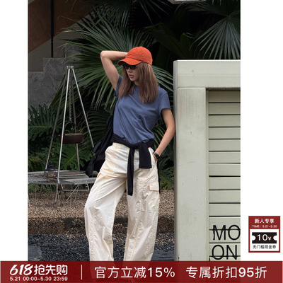 RHER STUDIO“口袋工装”夏季百搭垂感显瘦宽松工装直筒阔腿裤K61