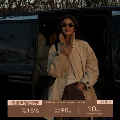 R-HER“乞力马扎罗”90白鹅绒服休闲风洋气厚款女时尚保暖上衣YF2