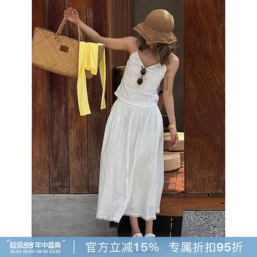 RHER STUDIO“灵动花边”夏季新款设计感小众休闲百搭半身短裙QFF