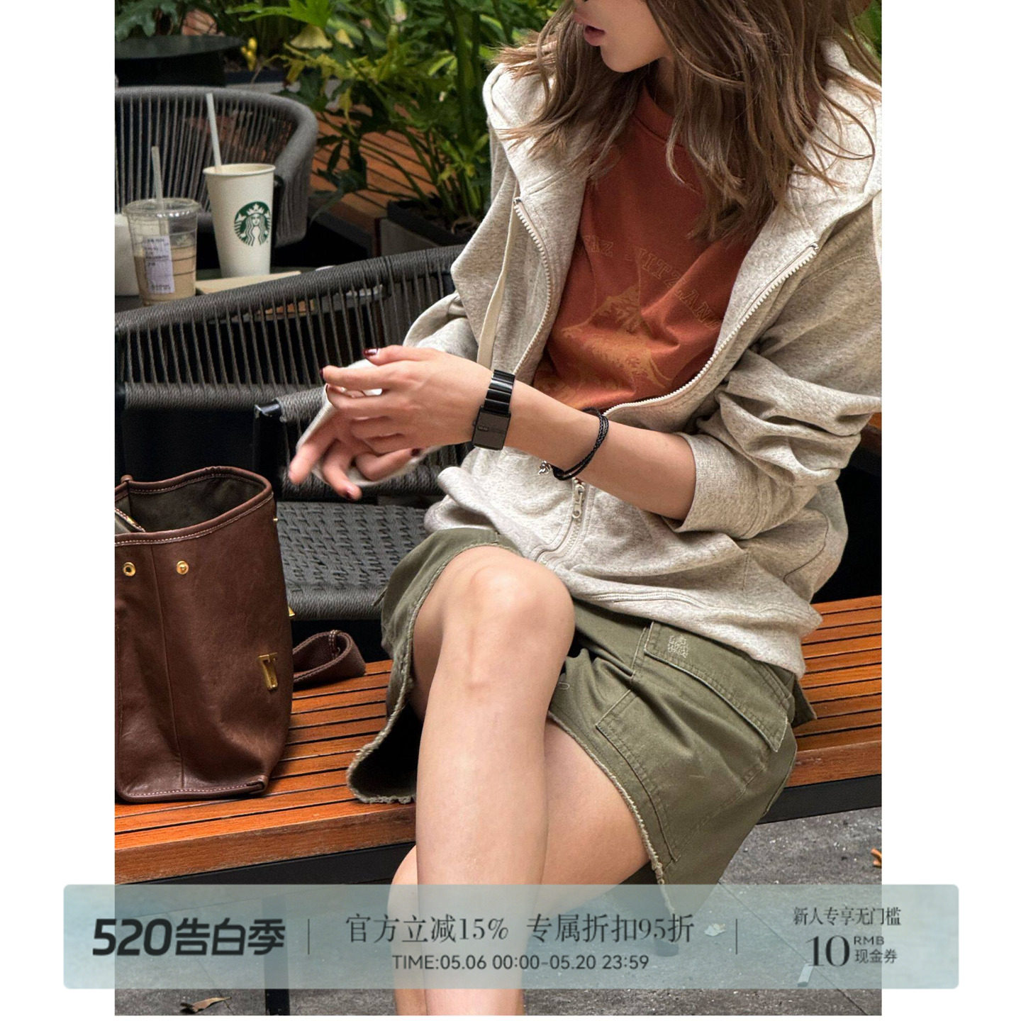 RHER STUDIO“工装口袋”新款宽松显瘦毛边牛仔短裤女夏外穿K2474