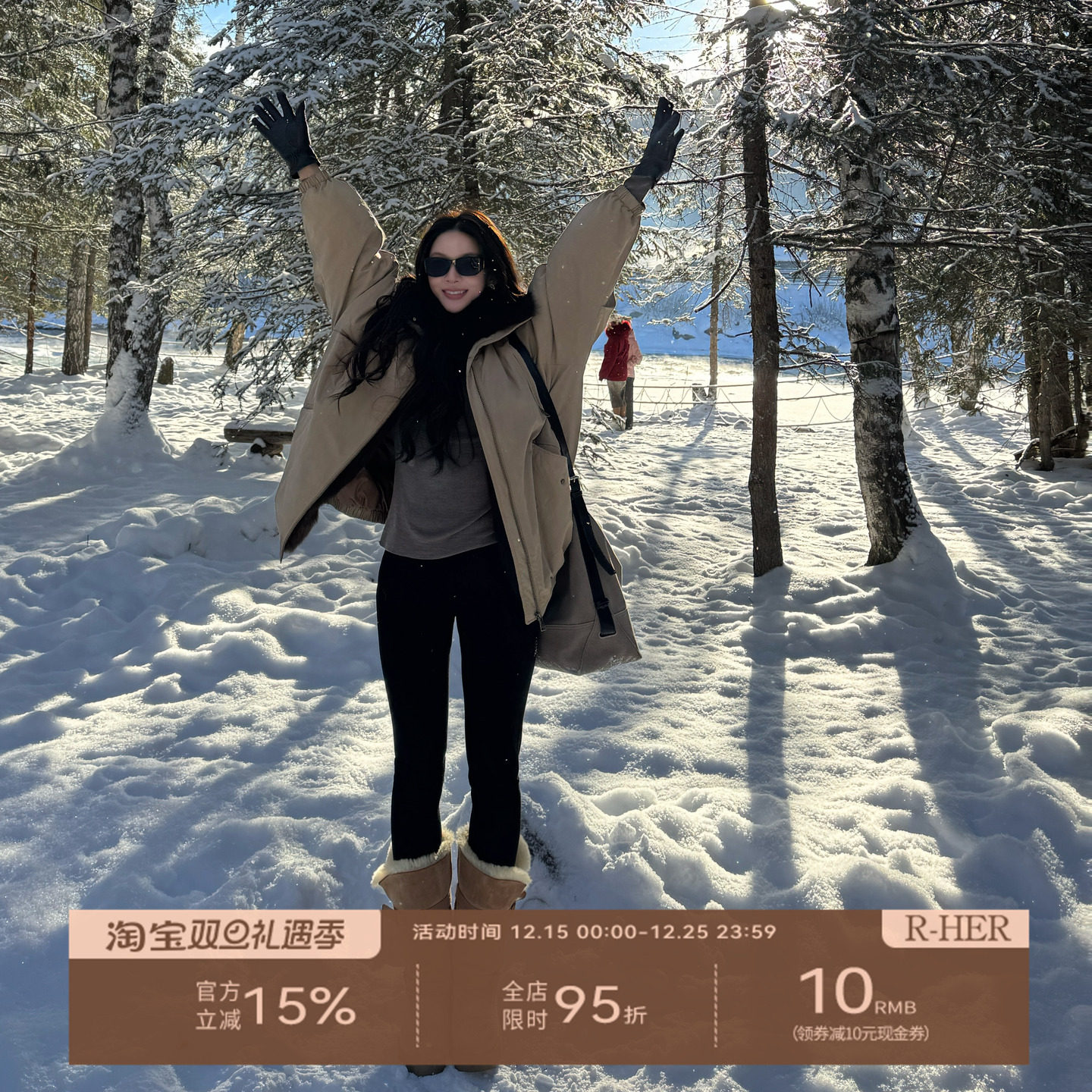 复古加厚90鹅绒女派克棉服