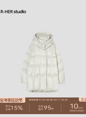 R-HER“云间写诗”95白鹅绒加厚显瘦时尚保暖气质百搭羽绒服Y7299