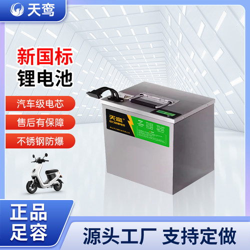 电动车锂电池外卖车48V20A新国标锂电池星恒天能同款通用原装电瓶