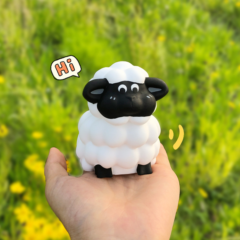 咩咩羊车内饰品摆件2025新款解压车载香薰扩香石汽车中控台装饰女