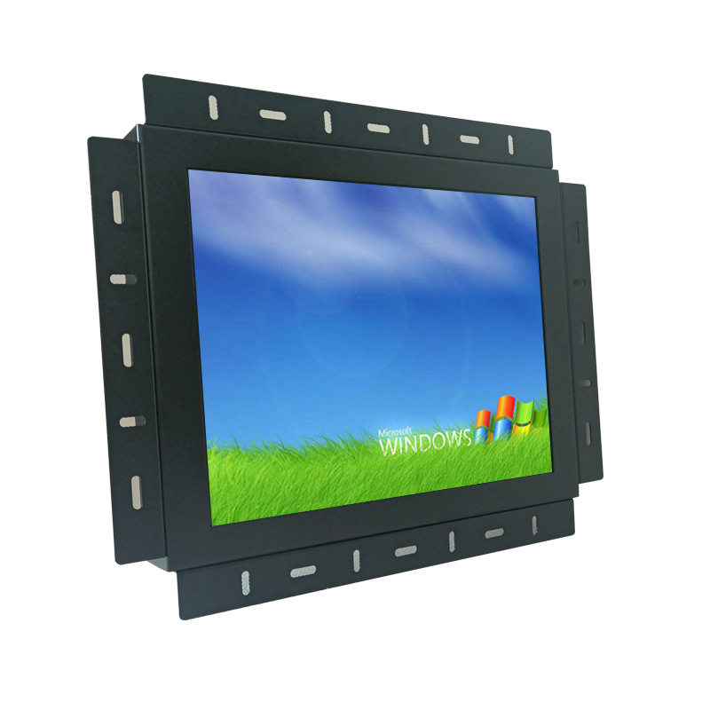 工业级金属壳嵌入式10.4寸触摸显示器开放式液晶显示器可升电容屏