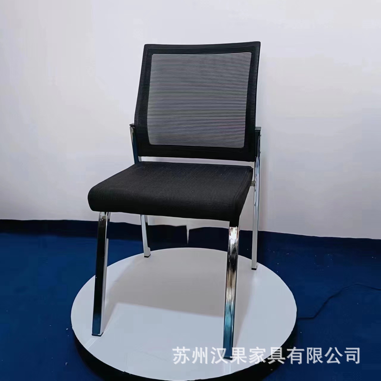 办公室办公椅四脚会议椅叠加无扶手网布培训椅现代简约简易洽谈椅