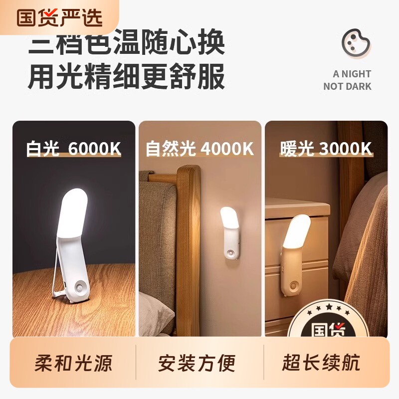 住校小夜灯卧室床头大学生宿舍床上用小灯护眼台灯可充电上铺新款图片