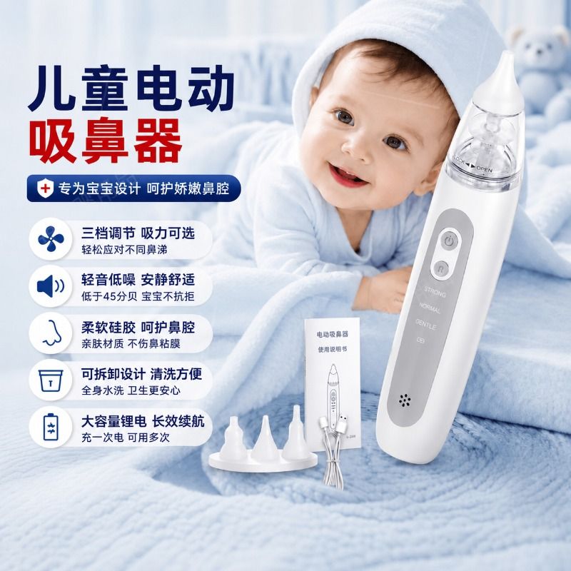 宝宝吸鼻器电动婴儿新生小月龄护理鼻腔负压儿童专用洗鼻涕屎清理