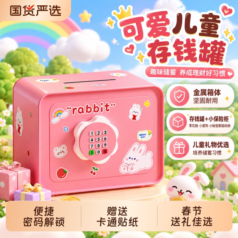 创意卡通存钱罐儿童生日礼物防摔储蓄罐大容量男孩女孩压岁钱罐