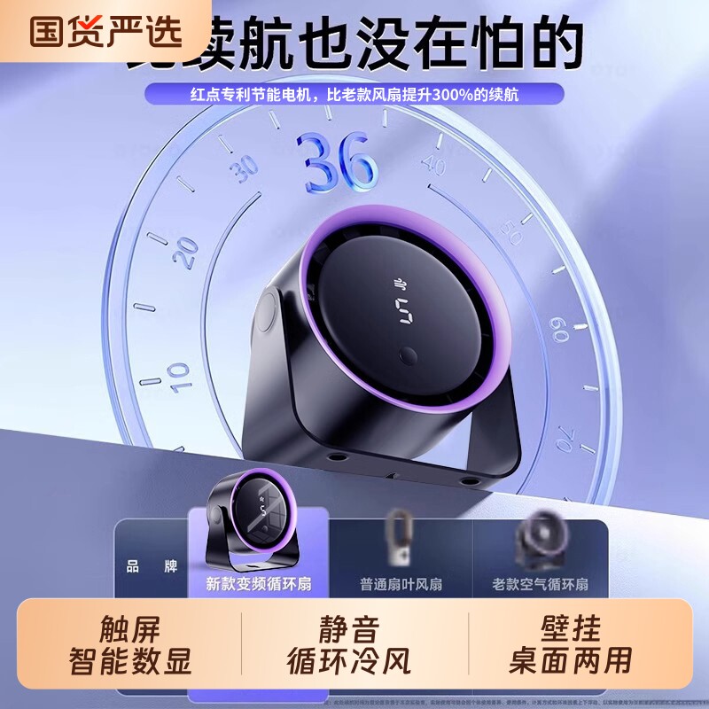 2026新款桌面风扇小风扇办公室桌上静音制冷壁挂式厨房专用电风扇
