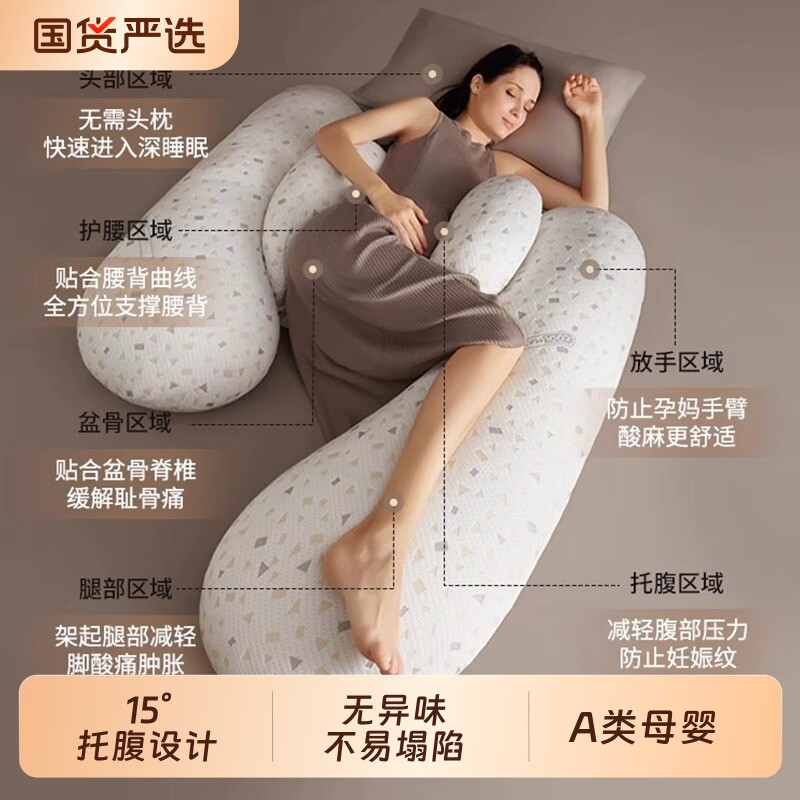 孕妇枕护腰侧睡枕托腹孕妇侧睡枕图片