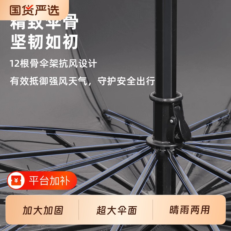超大号雨伞防风加大加厚加固男士三人伞晴雨折叠遮阳伞女自动结实