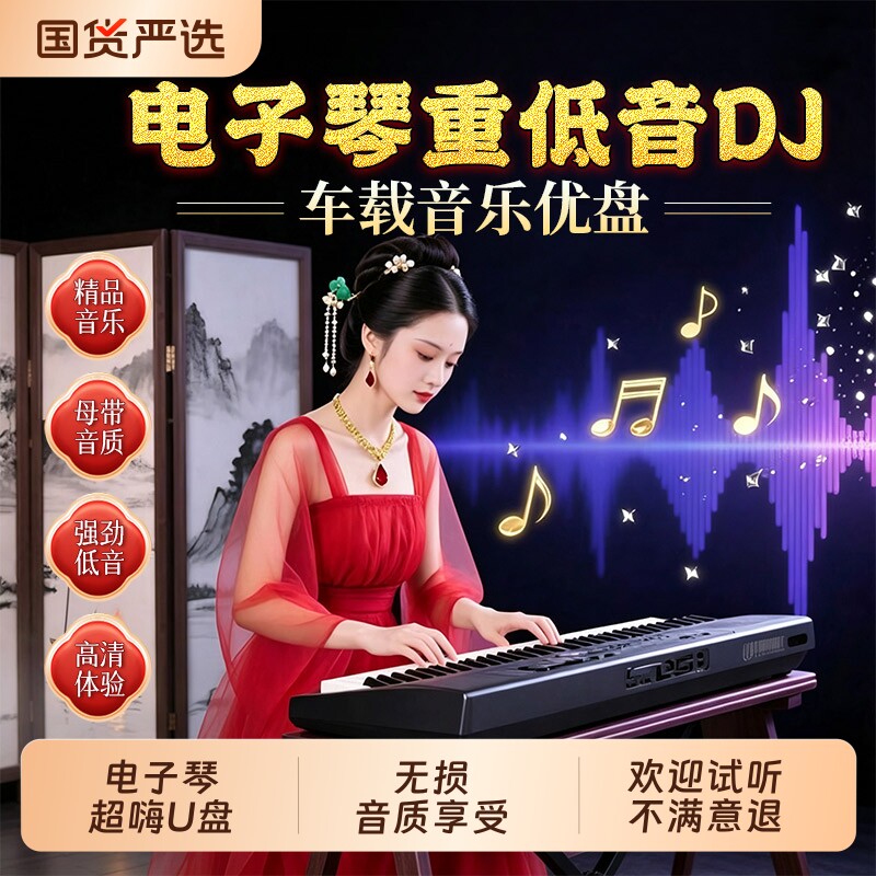 【电子琴音乐U盘】2026升级款车载音乐U盘 进口芯片 即插即享优盘