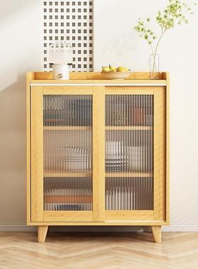 实木色餐边柜小户型橱边柜收纳柜厨房水储物茶柜柜酒柜客厅日csdc