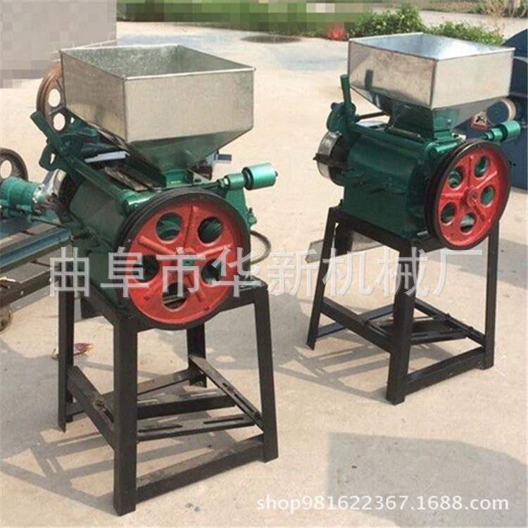 固安县挤燕麦片挤扁机HJQ厂辊家 多功能杂粮挤扁机价格 对式电动