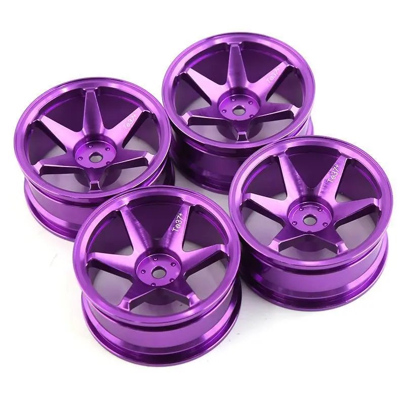 六爪1/10平跑漂移攀爬车铝合金属轮毂 HSP94122 94123 CS D4 TT02