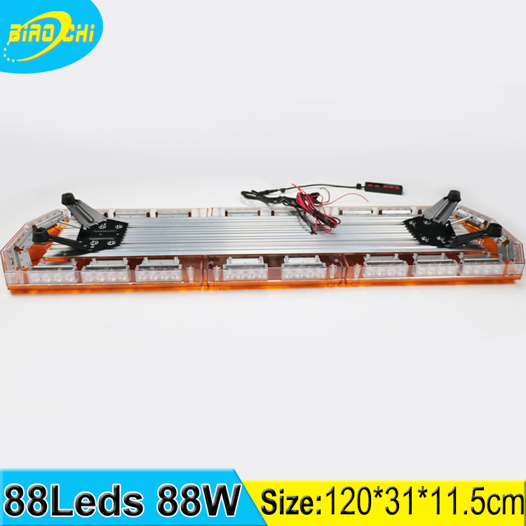 超薄防水 88LED 120cm 路政工程校车卡车拖车长排警示灯LED警示灯