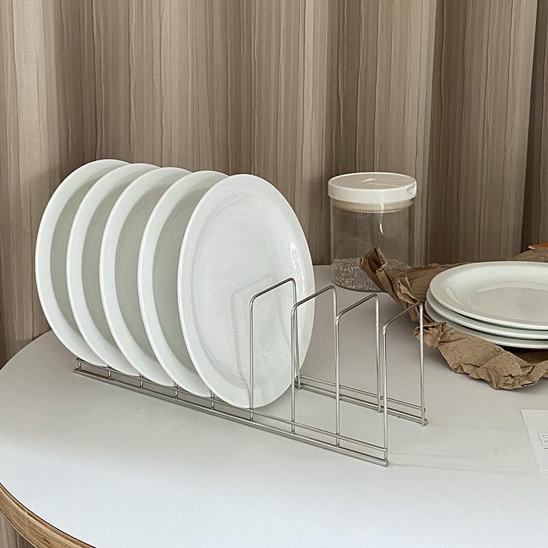 盘子收纳层架 简约盘子架子置物架 餐桌盘子架不锈钢盘子架厨房收