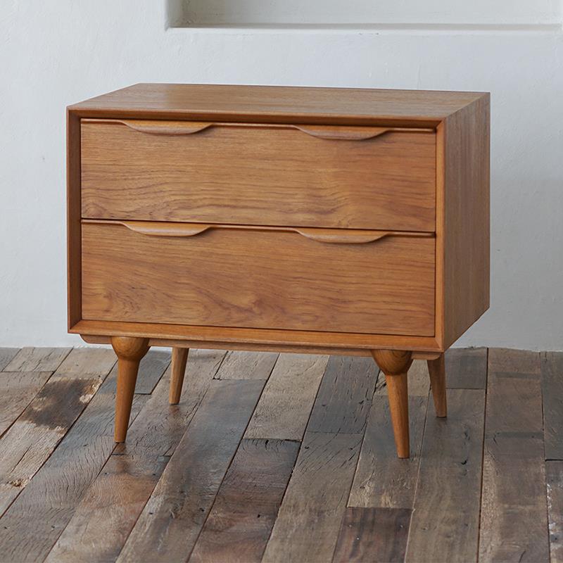 木纳家具MUNA北欧床头柜斗柜简约现代黑胡桃木小型收纳柜储物柜