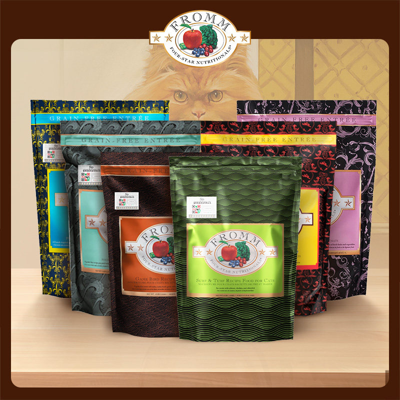 【店长推荐款】原装进口Fromm福摩经典无谷系列猫粮4磅10磅