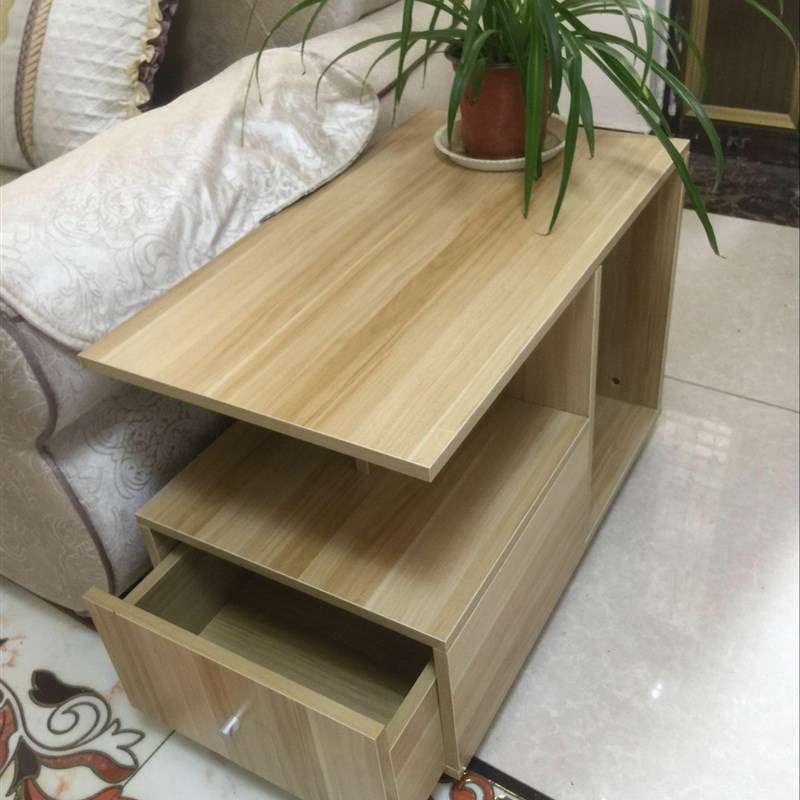 简约现代客厅小茶几移动泡茶桌子茶台长方形茶车可放水桶沙发边柜