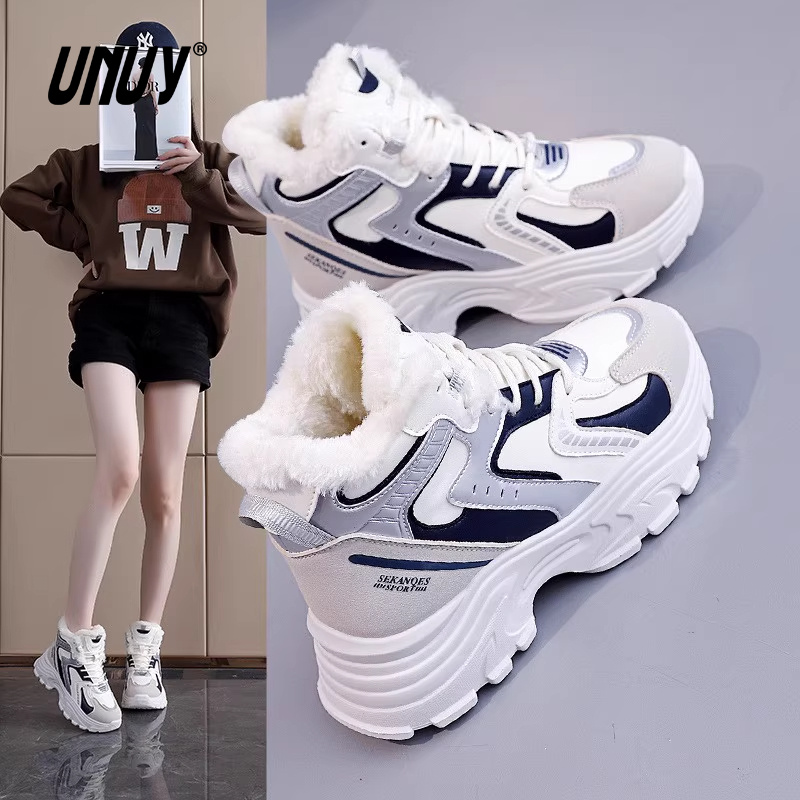 厚底加绒雪地靴2025冬季中年妈妈