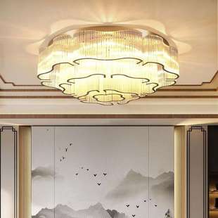 吸顶灯客厅灯简约水晶灯中国风轻奢房间卧室酒店工程灯具 新中式