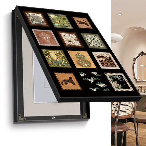 法式复古风电表箱遮挡挂画客厅配电箱盖板装饰画免打孔电闸盒壁画