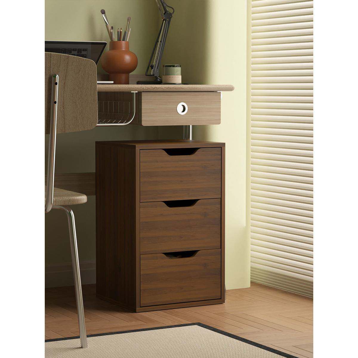 落地文件柜抽屉式收纳柜办公室家用桌下储物柜大容量整理柜杂物柜