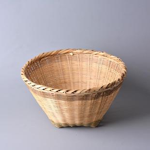 手工编织竹篮 水果篮 鸡蛋筐竹编制品 家用竹箩 竹筐 竹篓 淘米篮