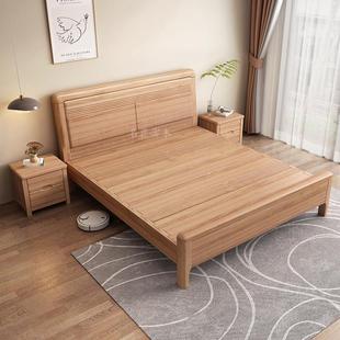 木蜡油金丝檀木全榫卯原木实木床1.8米主卧双人床气压抽屉收纳床