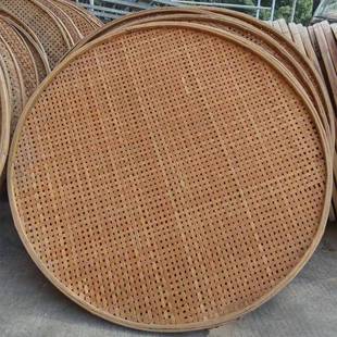 竹筛子圆簸箕有孔无孔竹编制品纯手工簸箕家用竹筛晾晒茶叶二手筛