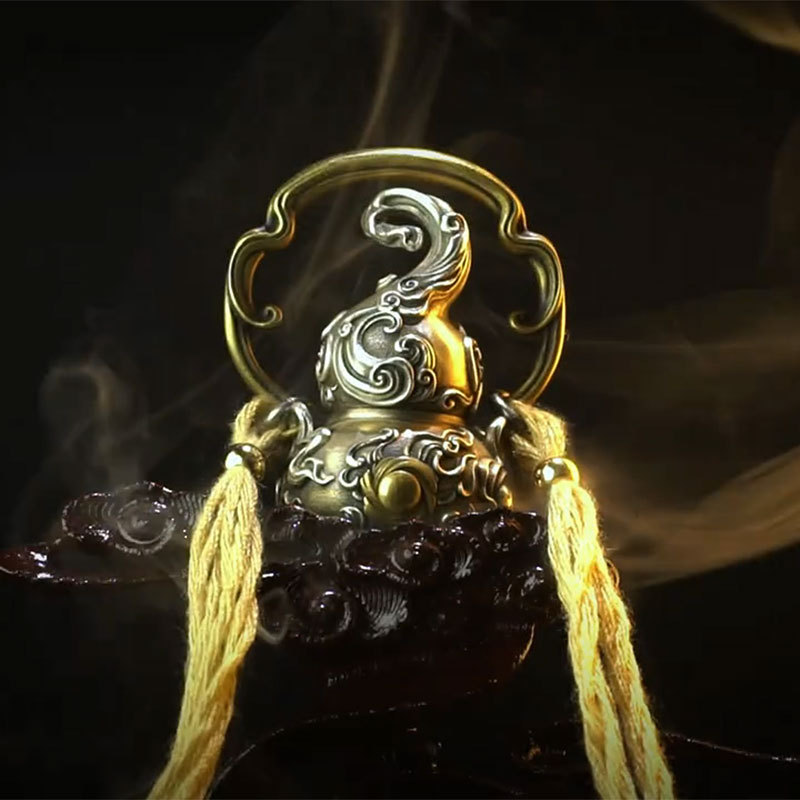 泰莉道家天师日月葫芦可打开新中式复古做旧紫薇讳车载钥匙小挂件