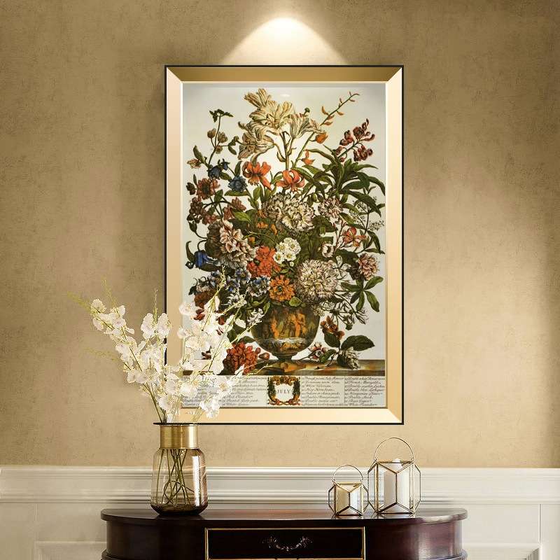莫里斯幸福树欧式入户玄关装饰画轻奢高档餐厅壁画客厅复古挂画