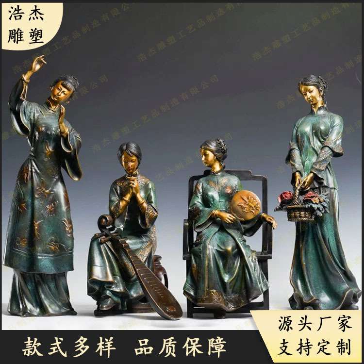 铸铜西方人物四季女神雕像仕女纯铜欧式古希腊天使雕塑别墅酒店