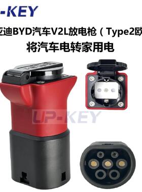 欧标Type2新能源电车放电枪V2L户外放电适配器