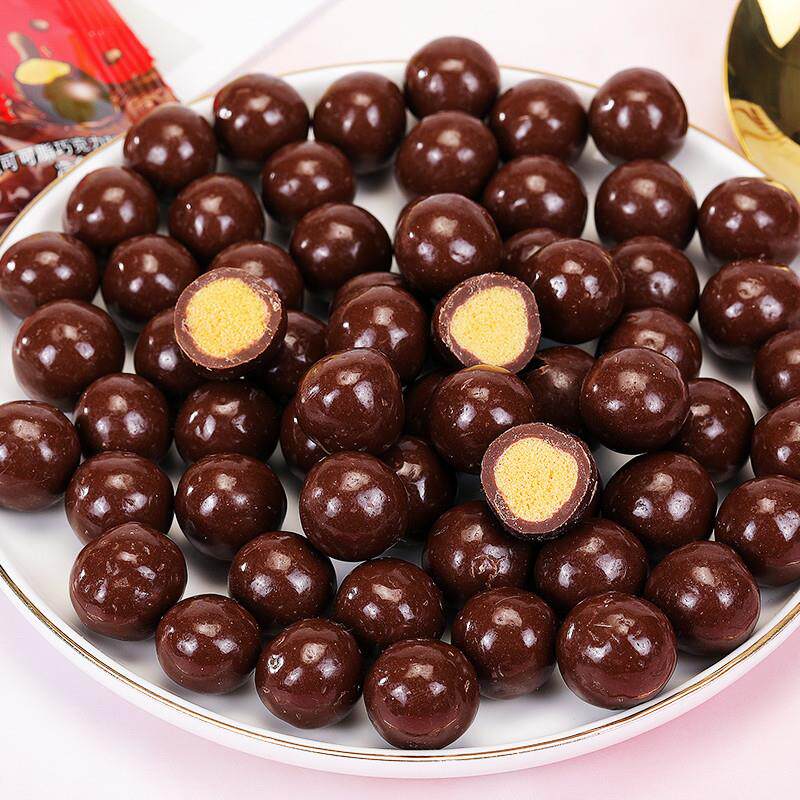麦丽素巧克力怀旧休闲零食品散装糖果类脆心球代可可脂小吃