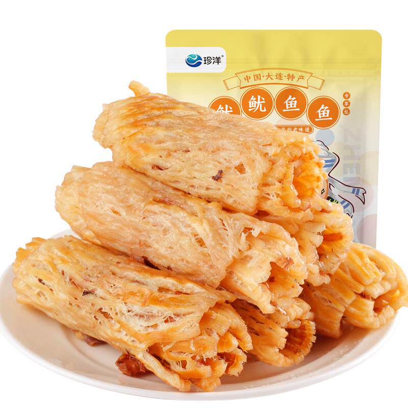 新日期营养现烤鱿鱼丝250g鱿鱼片大连特产即食零食海味小吃