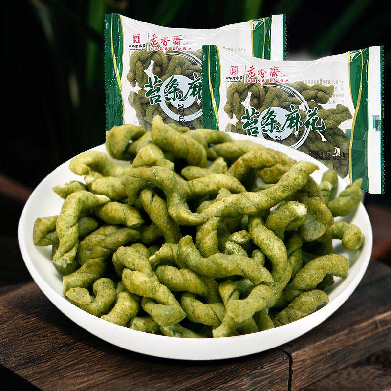 新日期苔条海苔小麻花上海特产老字号春节年货咸味休闲零食