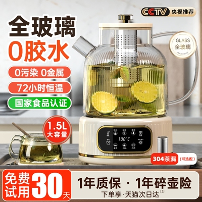 德国Socin全玻璃恒温养生壶家用新款多功能煮茶器小型花茶烧水壶