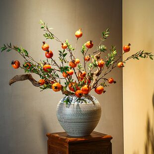 复古陶瓷花瓶摆件客厅插花禅意办公室入户玄关家居装 新中式 饰品