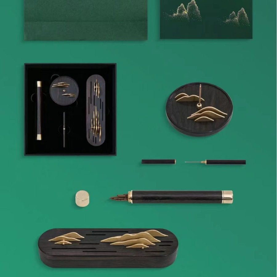 观山四件套礼盒套装线香香插家用室内沉香熏香炉木质制品礼品,家居饰品,香托/香盘/香座/香插,淘宝优惠券,粉丝福利购,淘宝优惠卷