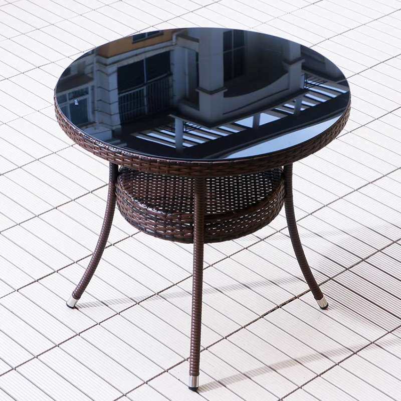 户外阳台编藤桌椅子室外庭院简约便携下午茶休闲靠背椅单人小茶几