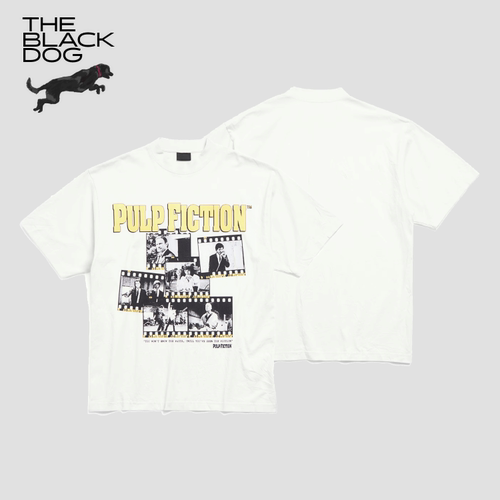 PULP FICTION夏季短袖T恤黑狗THEBLACKDOG嘿犬复古潮流小众