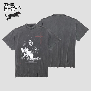 LADYGAGA嘎嘎演唱会abracadabra短袖T恤黑狗THE BLACK DOG嘿犬