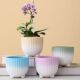 花盆陶瓷大号ins北欧简约风蝴蝶兰绿植透气四个一组清仓桌面盆栽