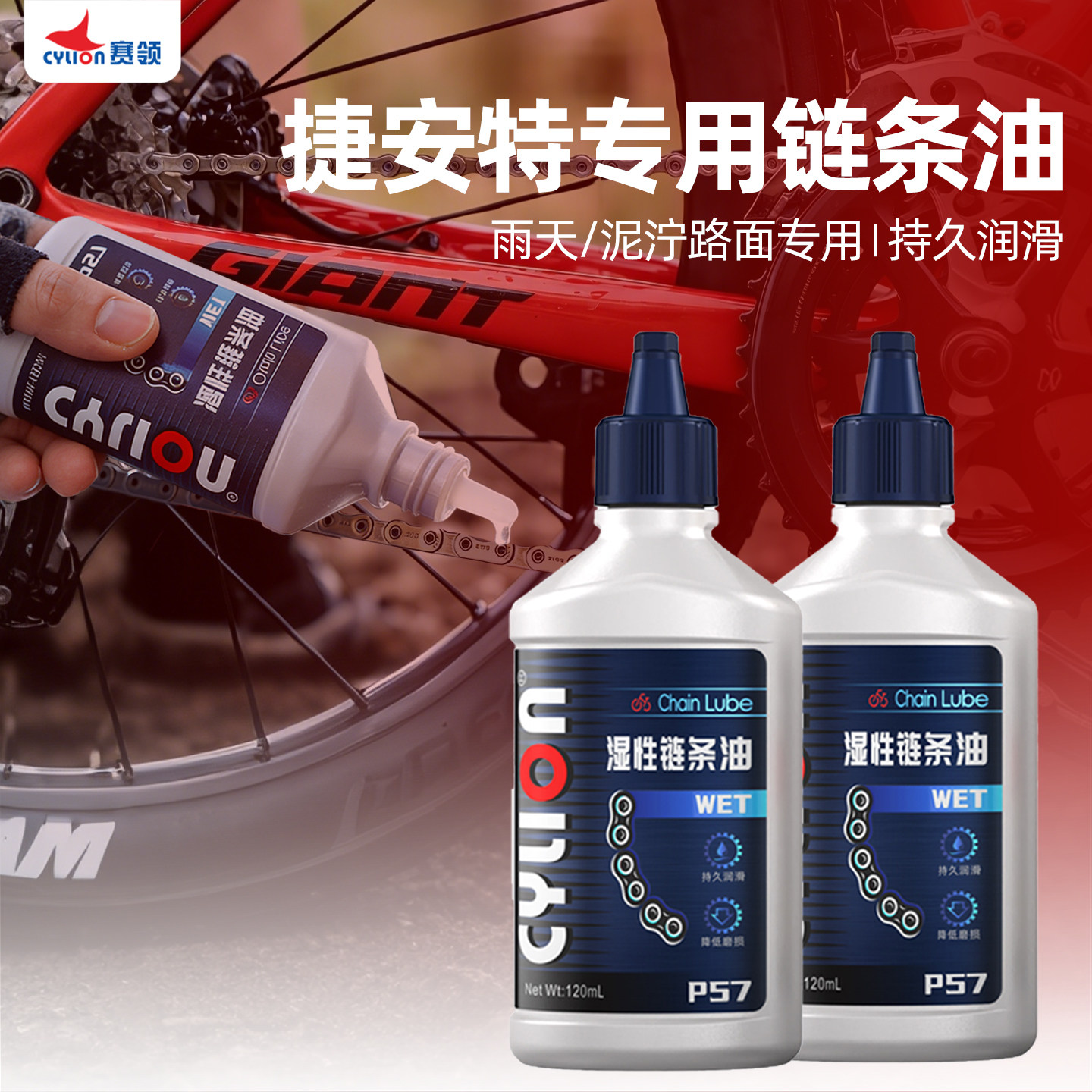 赛领自行车链条润滑油适用捷安特山地车专用清洗剂防水专业保养油