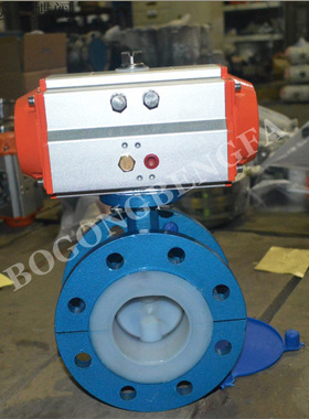 气动衬胶法兰蝶阀 D641J-16 气动调节蝶阀 蝶阀DN40-DN500